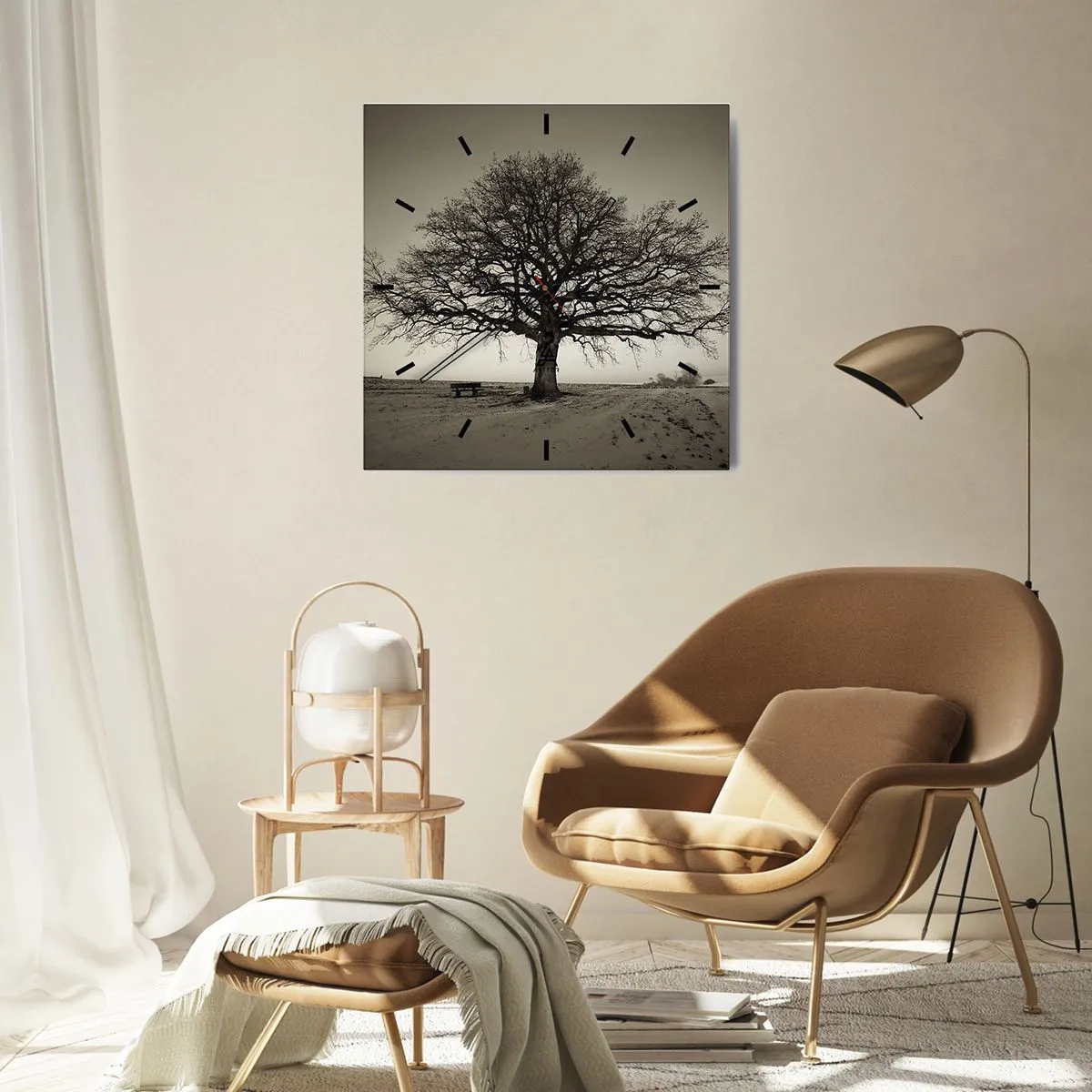 Ceas de perete - Ceas pe sticlă - De aici până în veșnicie - 40x40 cm