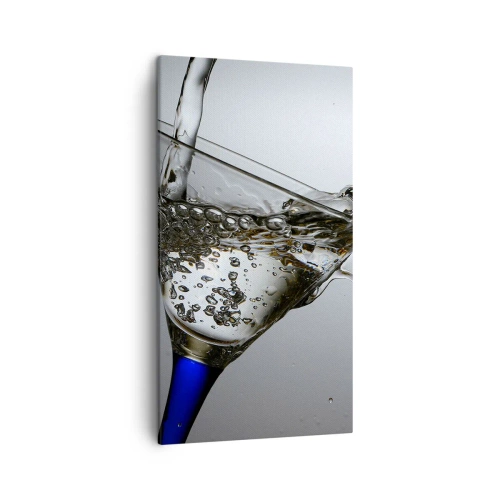 Tablou pe pânză - Apă pură în sticlă de cristal - 45x80 cm