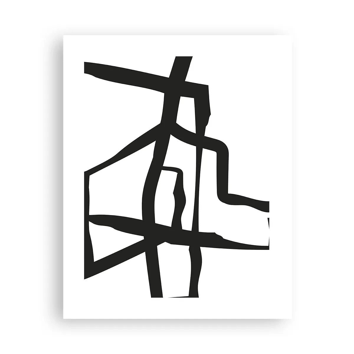 Poster - Construcție în alb și negru - 40x50 cm