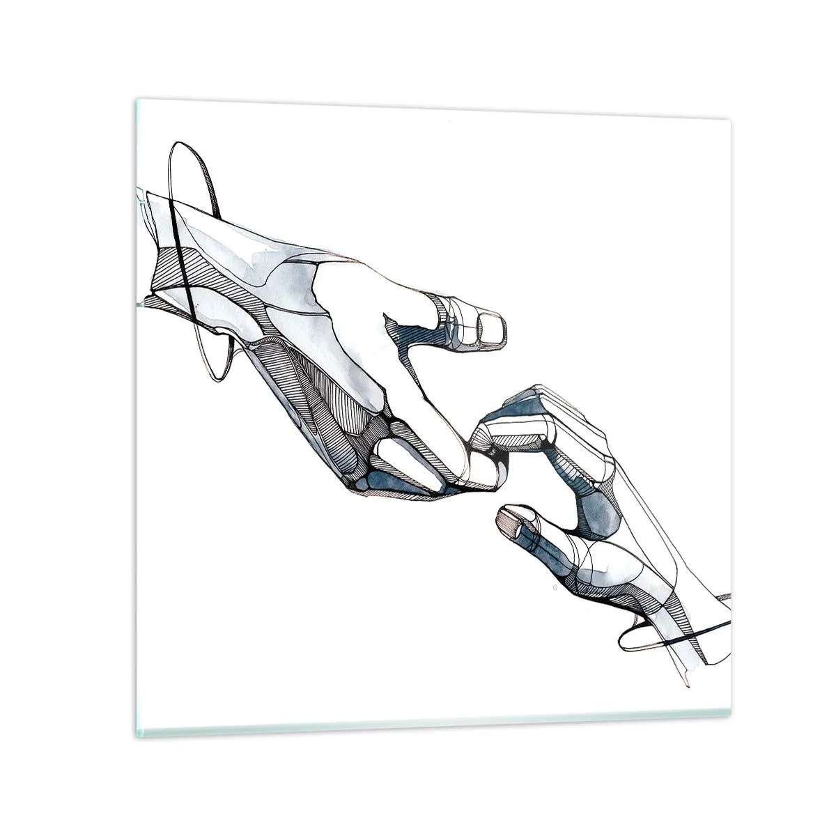 Tablou pe sticlă - Gest frumos - 60x60 cm