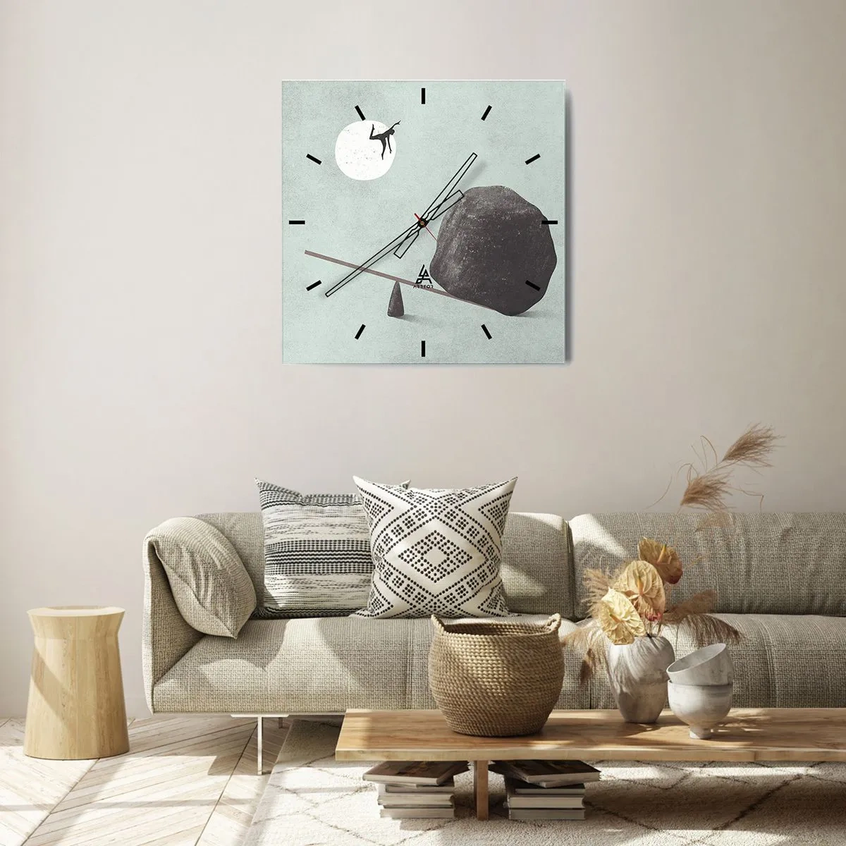 Ceas de perete - Ceas pe sticlă - Visul îndeplinit - 30x30 cm