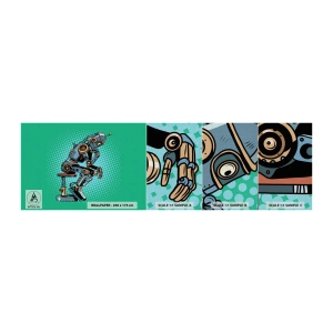 Mostră tapet Premium Canvas - Peste esența ființei - Abstracția, Robot inteligent, Pentru copii - 100x30 cm