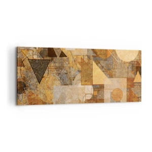 Tablou pe pânză - Studiu cubist de bronz - 100x40 cm