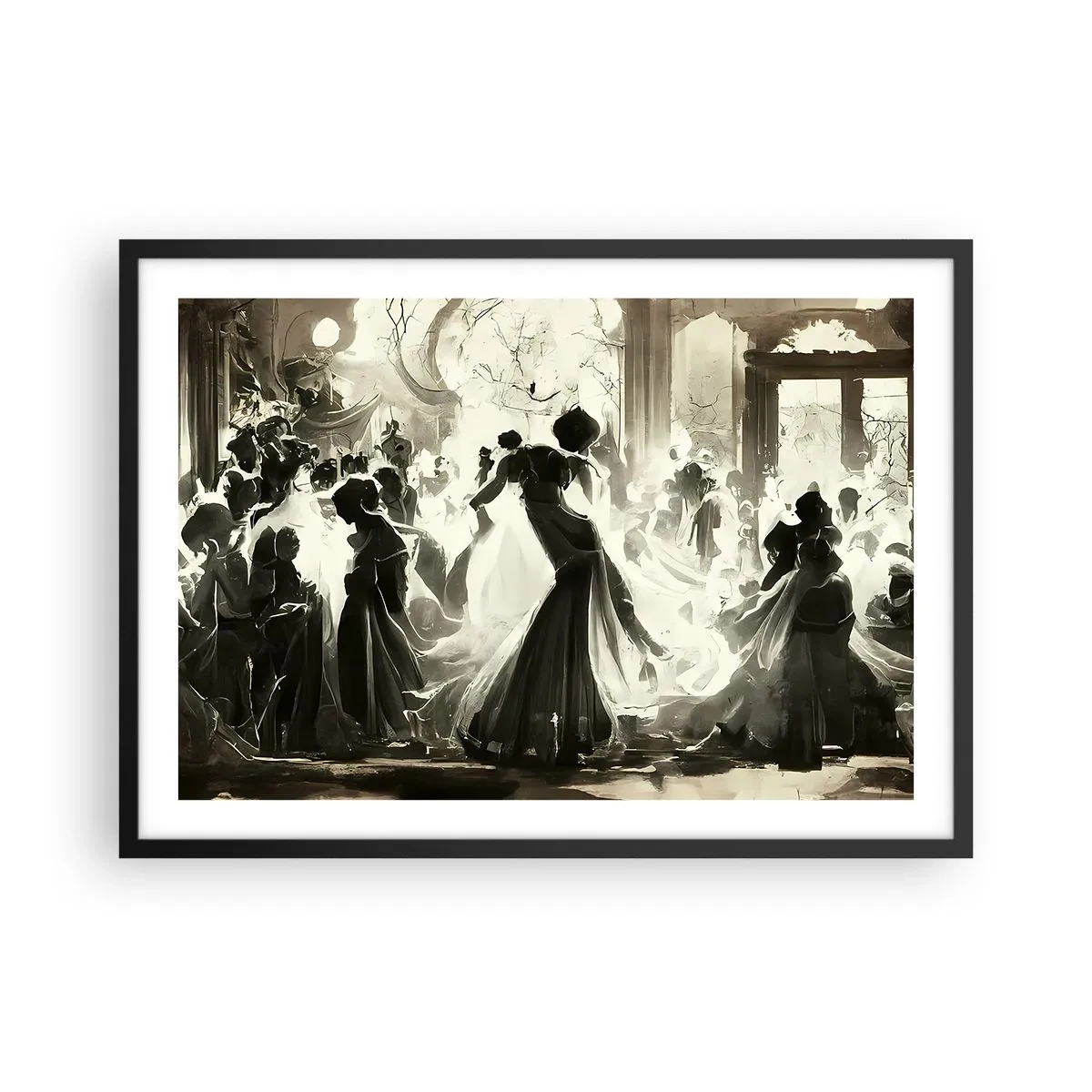 Poster în ramă neagră - Marea mascaradă - 70x50 cm
