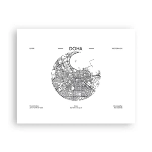 Poster - Anatomia orașului Doha - 50x40 cm
