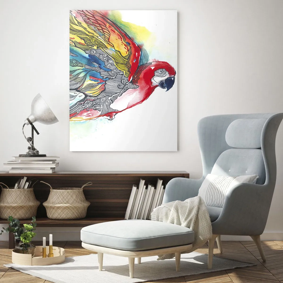 Tablou pe sticlă - Trăiește în culori - 50x70 cm