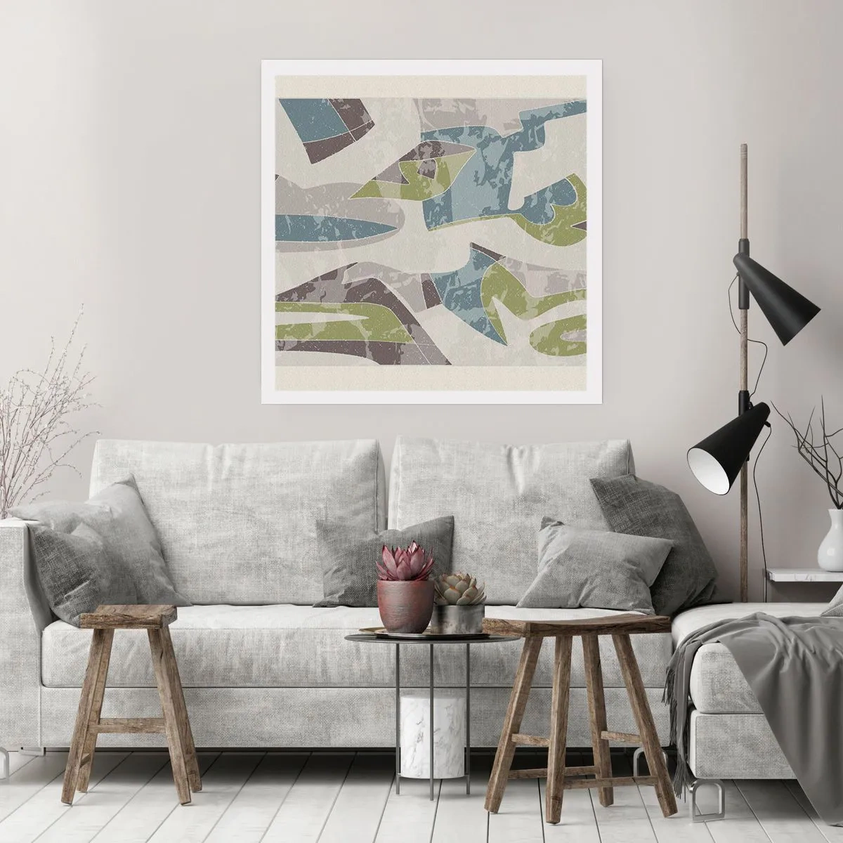 Poster - Compoziție din spatele geamului - 30x30 cm