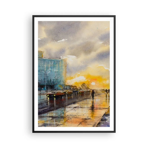 Poster în ramă neagră - Viața pe țărm - 70x100 cm