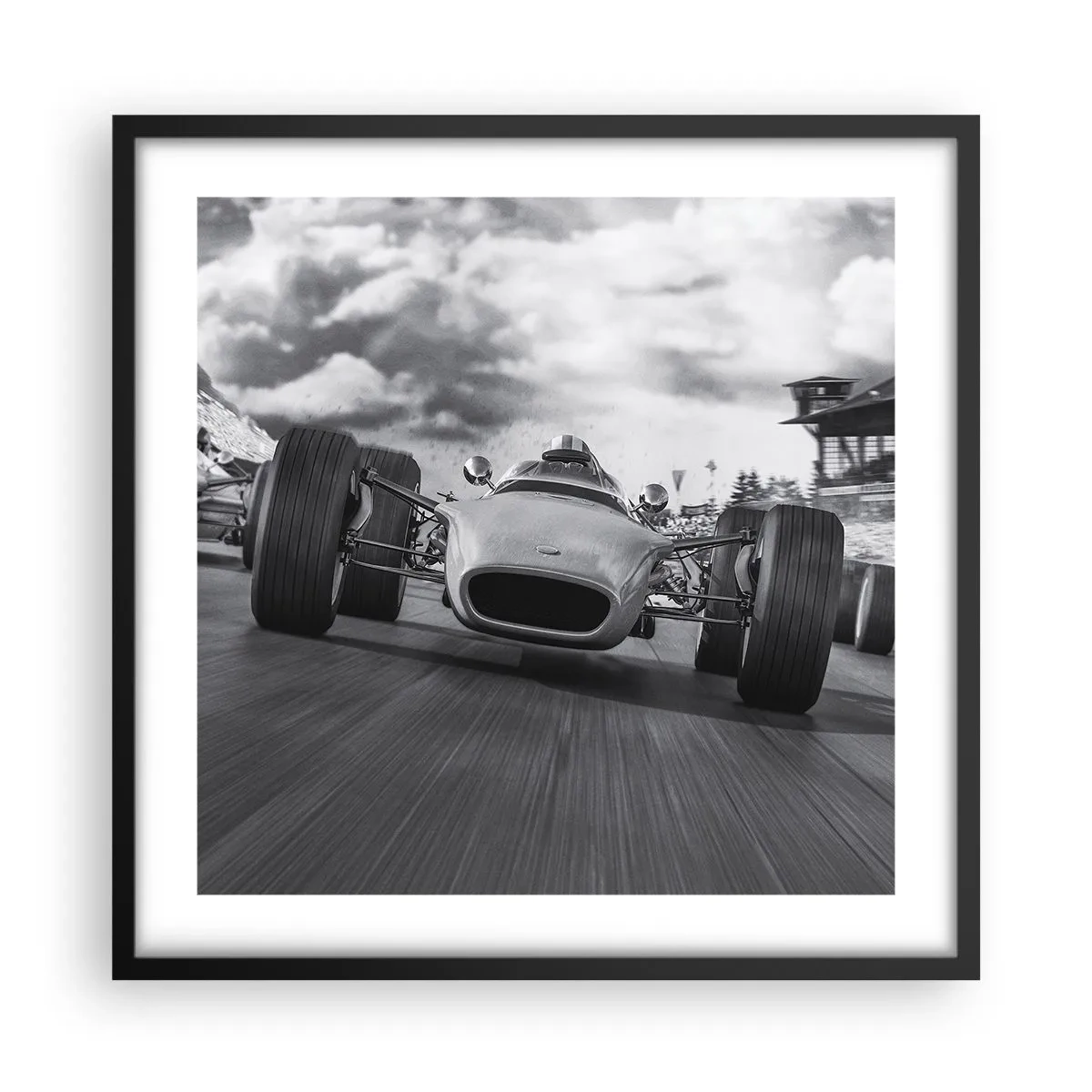 Poster în ramă neagră - Cai putere! - 50x50 cm