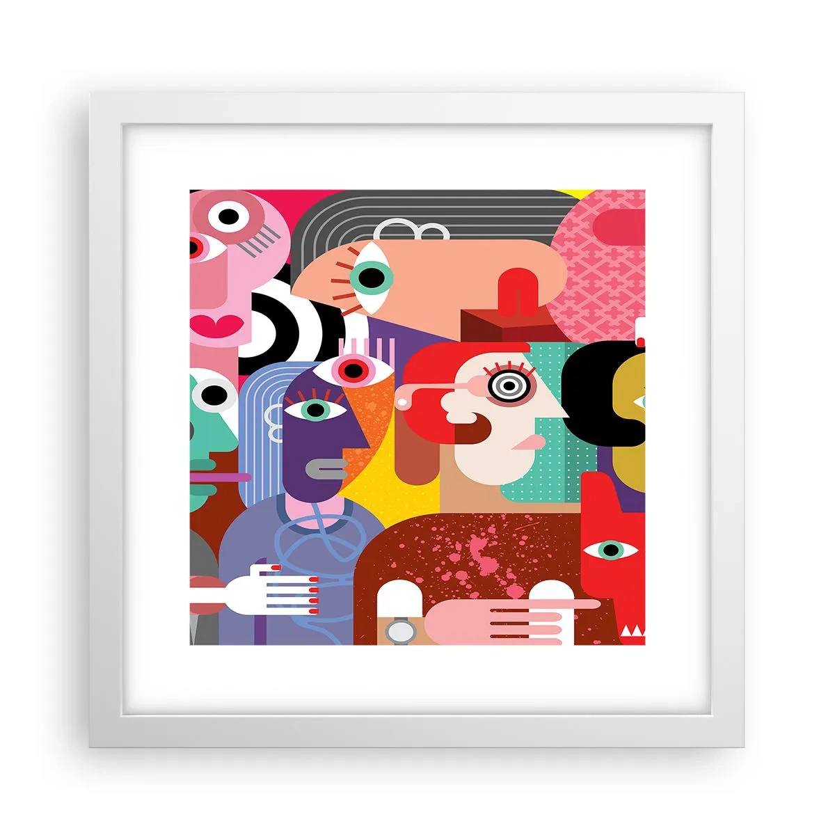 Poster în ramă albă - Am venit de la domnul Picasso - 30x30 cm