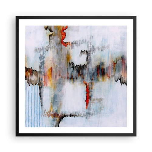 Poster în ramă neagră - Cu bățul pe apă - 60x60 cm