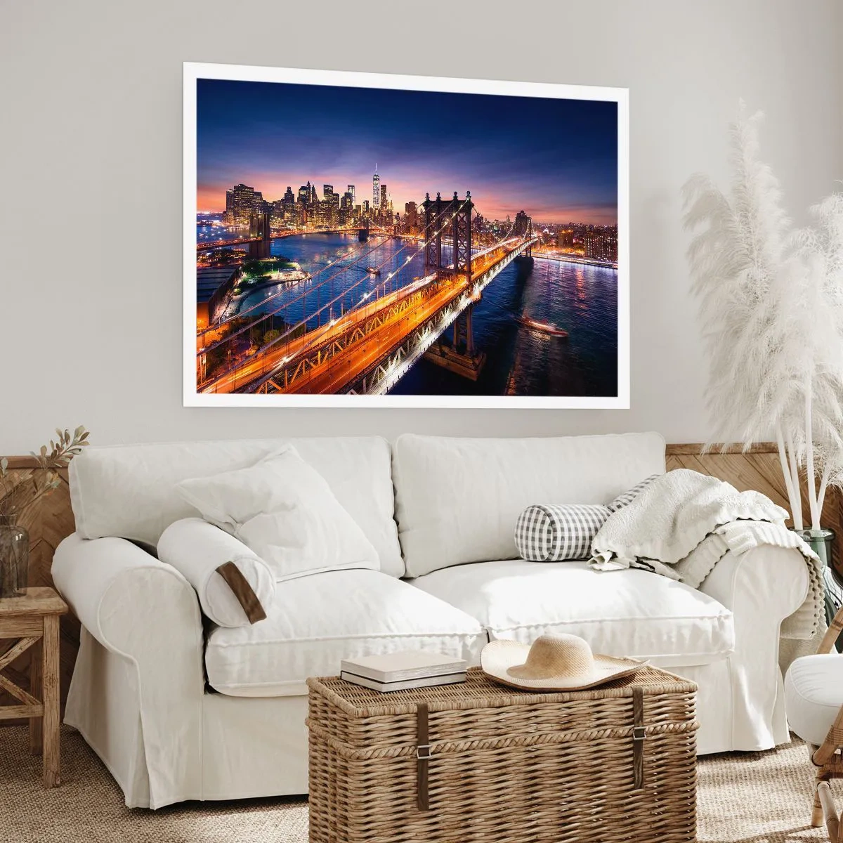 Poster - Pe un pod luminos către inima orașului - 50x40 cm