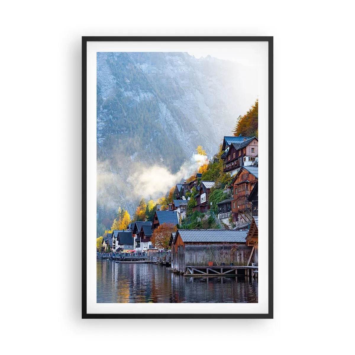 Poster în ramă neagră - Atmosferă alpină - 61x91 cm