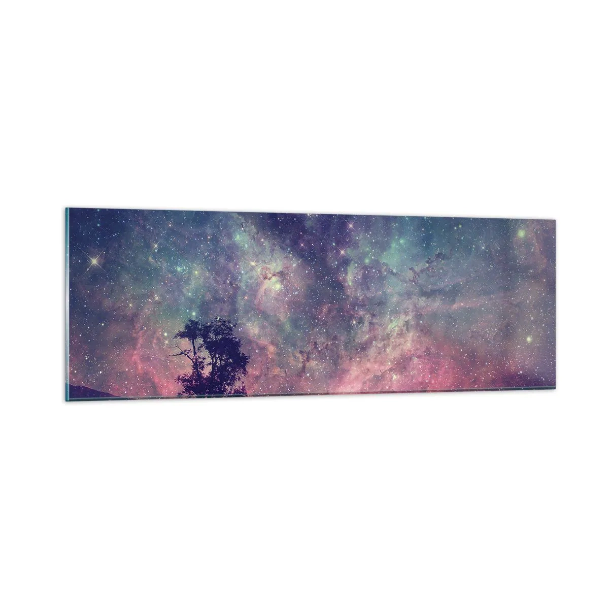 Tablou pe sticlă - Sub un cer magic - 90x30 cm