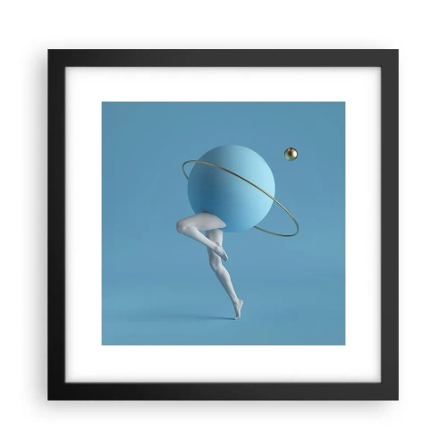 Poster în ramă neagră - Și planetele o iau razna - 30x30 cm