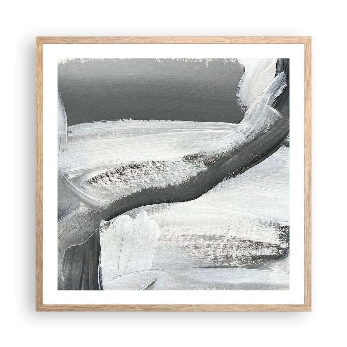 Poster în ramă de stejar deschis - Cu o mișcare decisivă - 60x60 cm