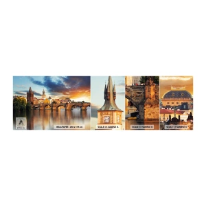 Mostră tapet autocolant Deluxe Sticker - Frumoasă pentru veacuri - Oraș, Praga, Republica Ceha - 100x30 cm