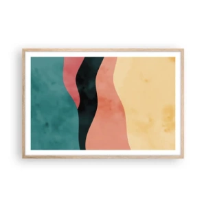 Poster în ramă de stejar deschis - Neconformitate compatibilă - 91x61 cm