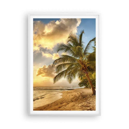 Poster în ramă albă - Vară eternă, întotdeauna o vacanță - 70x100 cm