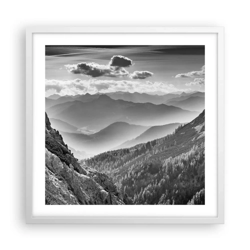 Poster în ramă albă - Dincolo de orizont - 50x50 cm