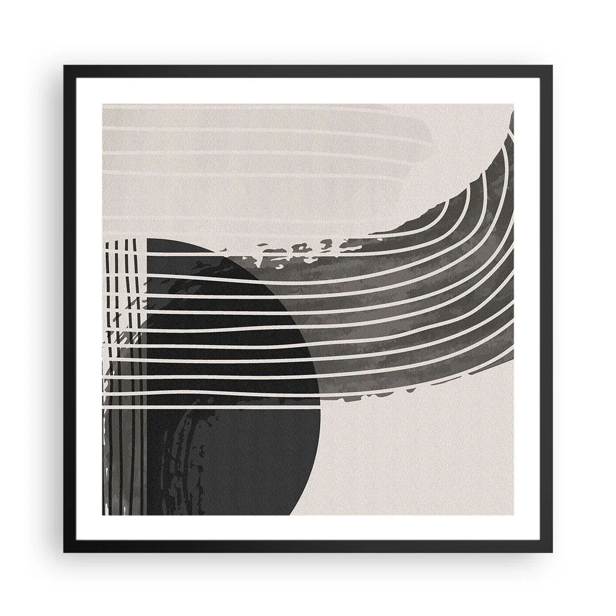 Poster în ramă neagră - Până acolo și înapoi - 60x60 cm