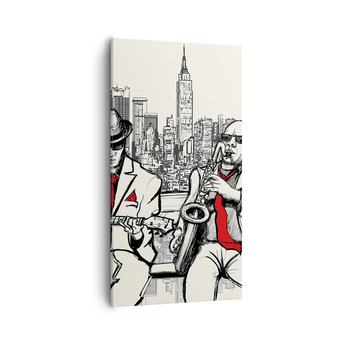 Tablou pe pânză - Improvizație la New York - 55x100 cm