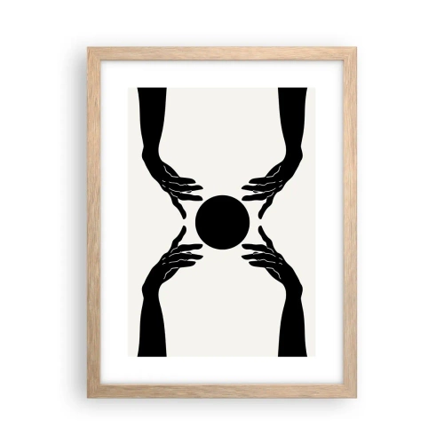 Poster în ramă de stejar deschis - Semnul secret - 30x40 cm