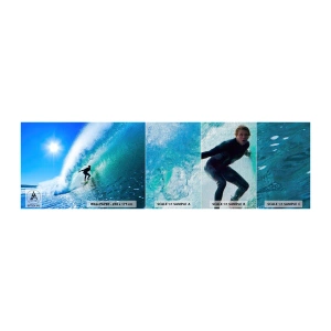 Mostră tapet Premium Canvas - Prin marele albastru - Sport, Surfer, Mare - 100x30 cm