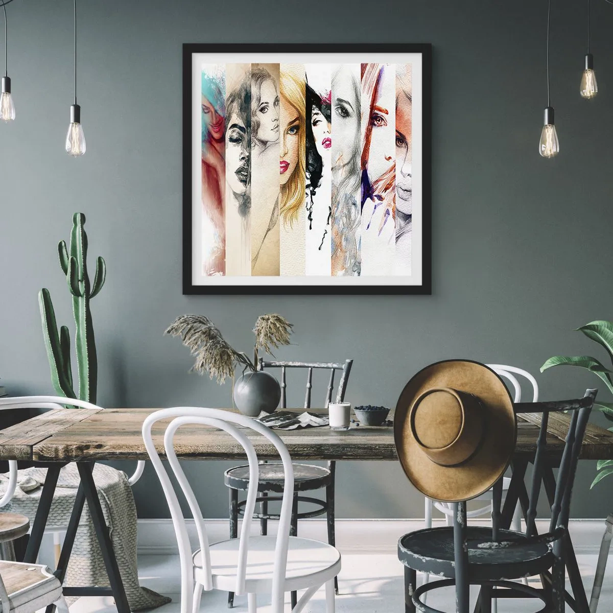 Poster în ramă neagră - Și întotdeauna ești TU - 50x50 cm