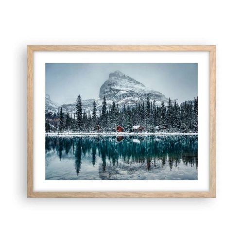 Poster în ramă de stejar deschis - Refugiu canadian - 50x40 cm