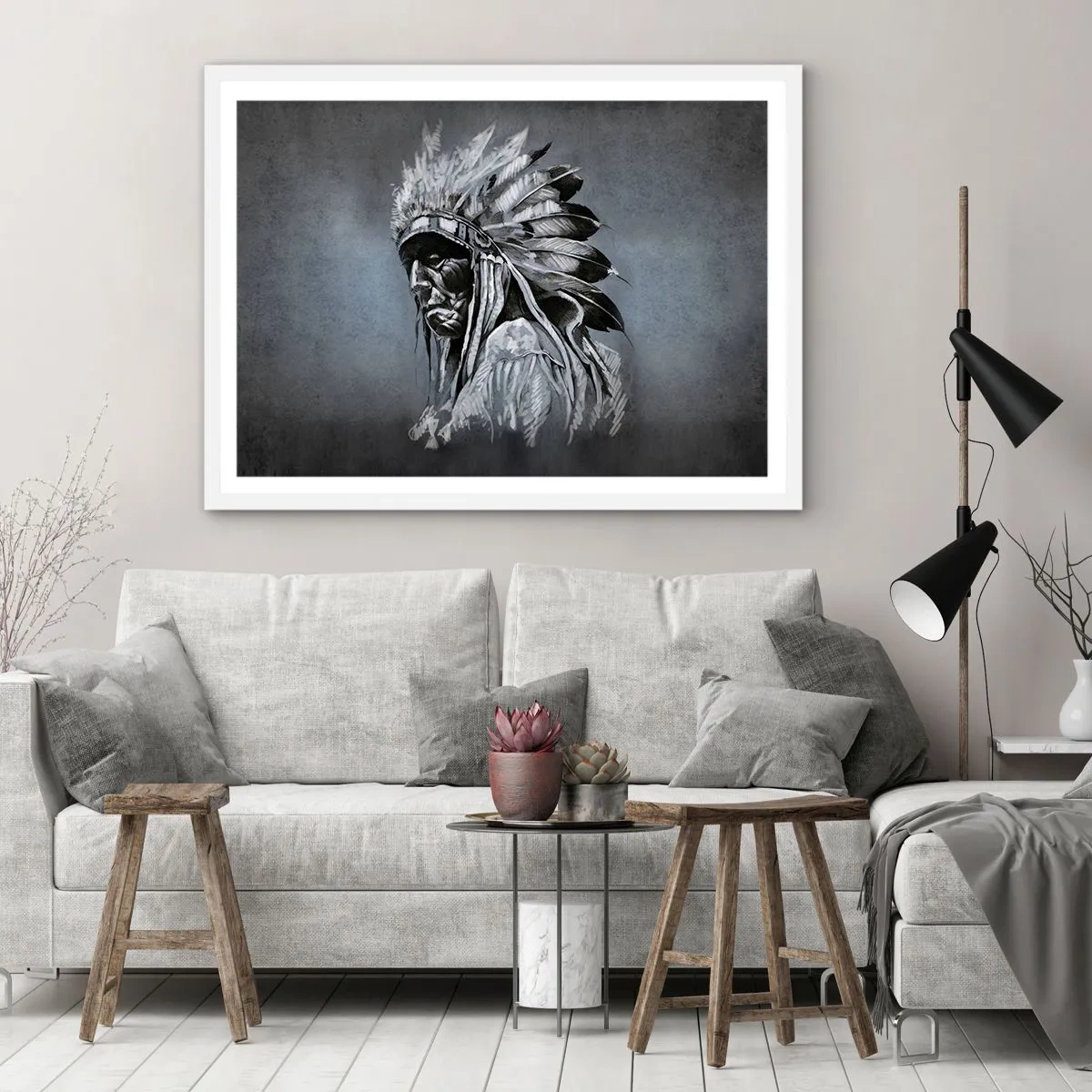 Poster în ramă albă - Înapoi la rădăcini - 70x50 cm