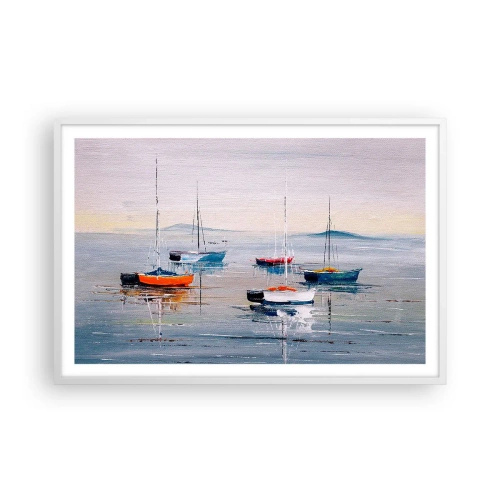 Poster în ramă albă - O odihnă binemeritată - 91x61 cm