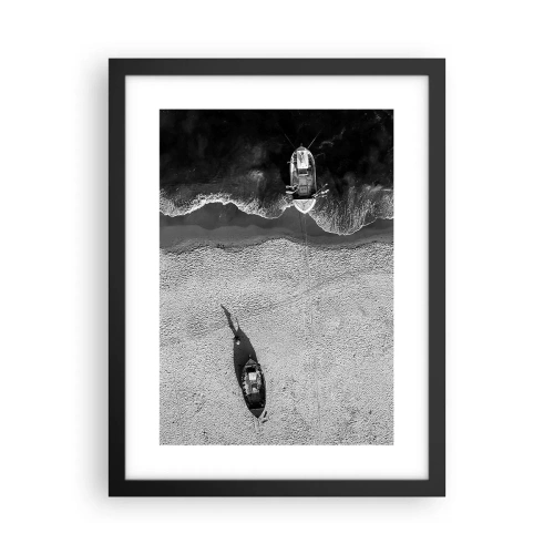 Poster în ramă neagră - Tot pe țărm... - 30x40 cm