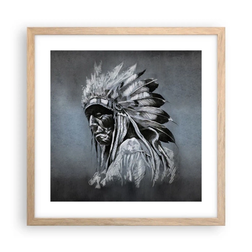 Poster în ramă de stejar deschis - Înapoi la rădăcini - 40x40 cm