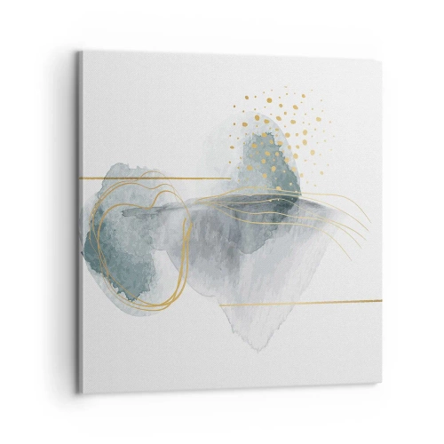 Tablou pe pânză - Despre relația dintre gri și auriu - 60x60 cm