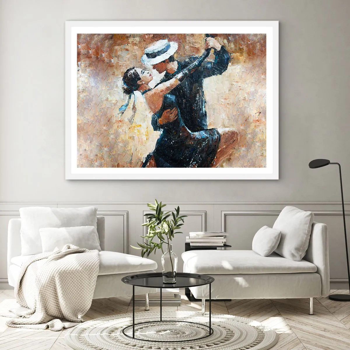 Poster în ramă albă - A la Rudolf Valentino - 40x30 cm