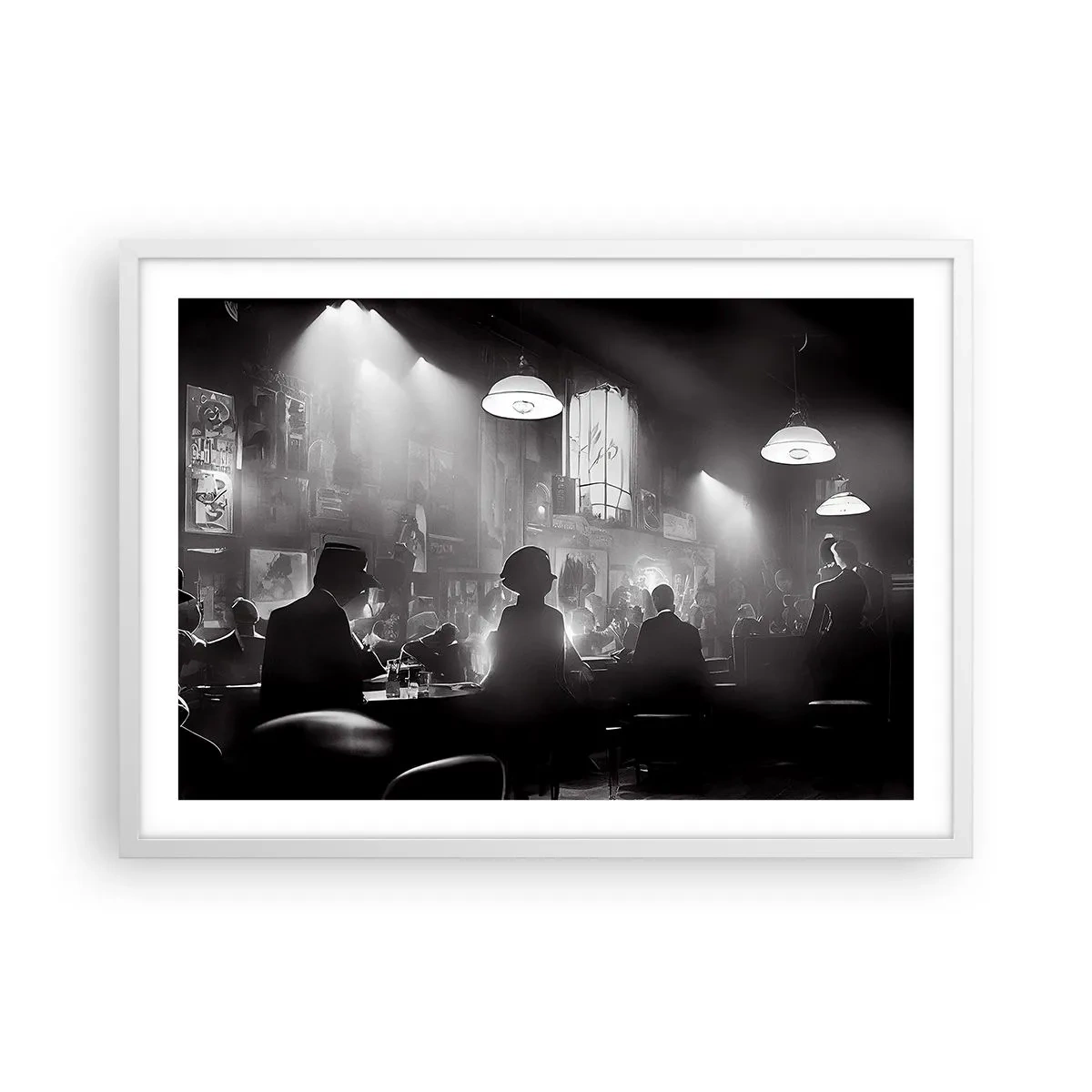 Poster în ramă albă - În stil jazz - 70x50 cm