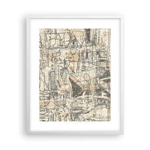 Poster în ramă albă - Așteaptă să fie descifrat - 40x50 cm