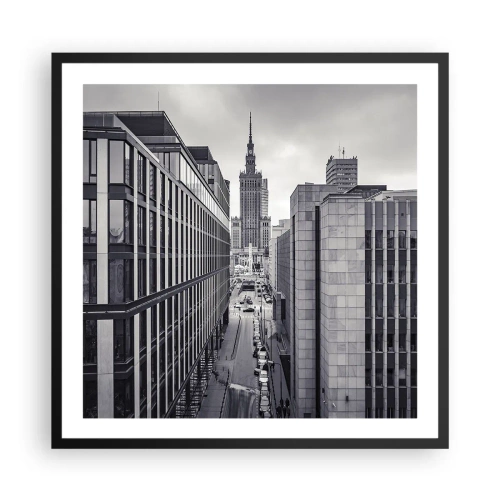 Poster în ramă neagră - Vale citadină din Varșovia - 60x60 cm