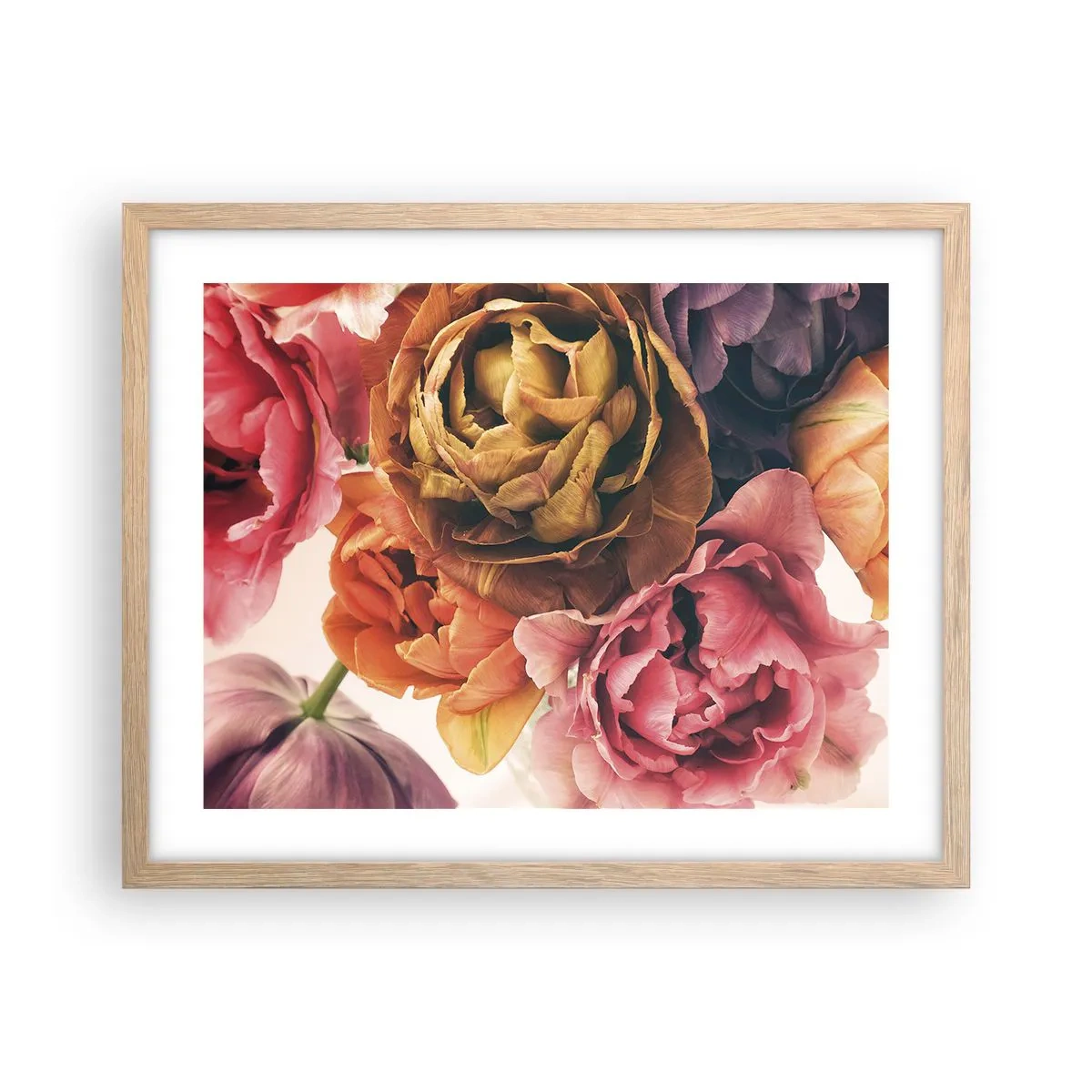 Poster în ramă de stejar deschis - Sărbătorirea vieții - 50x40 cm