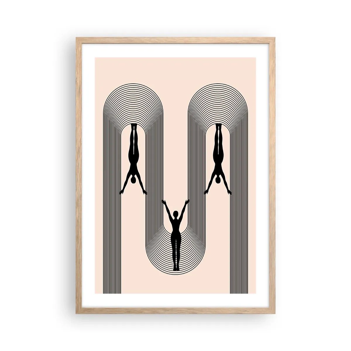 Poster în ramă de stejar deschis - Cu susul în jos - 50x70 cm