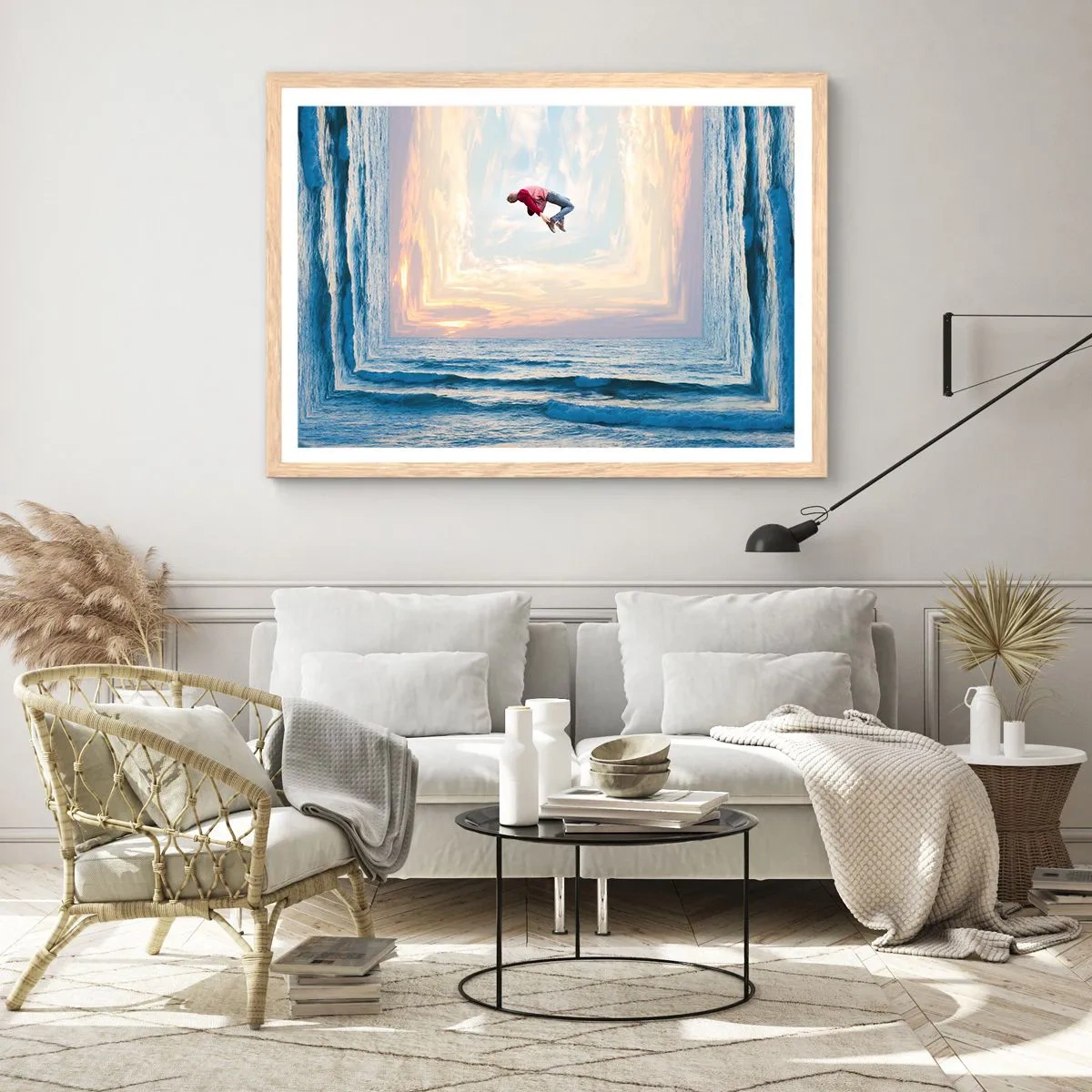 Poster în ramă de stejar deschis - Spre o altă dimensiune - 40x30 cm