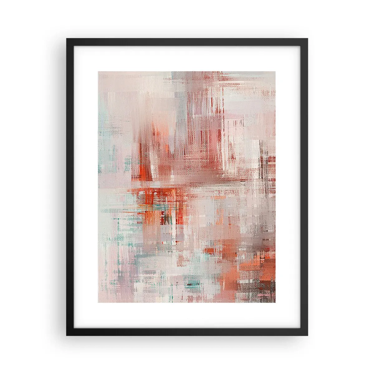 Poster în ramă neagră - În ceață. Dar roz - 40x50 cm