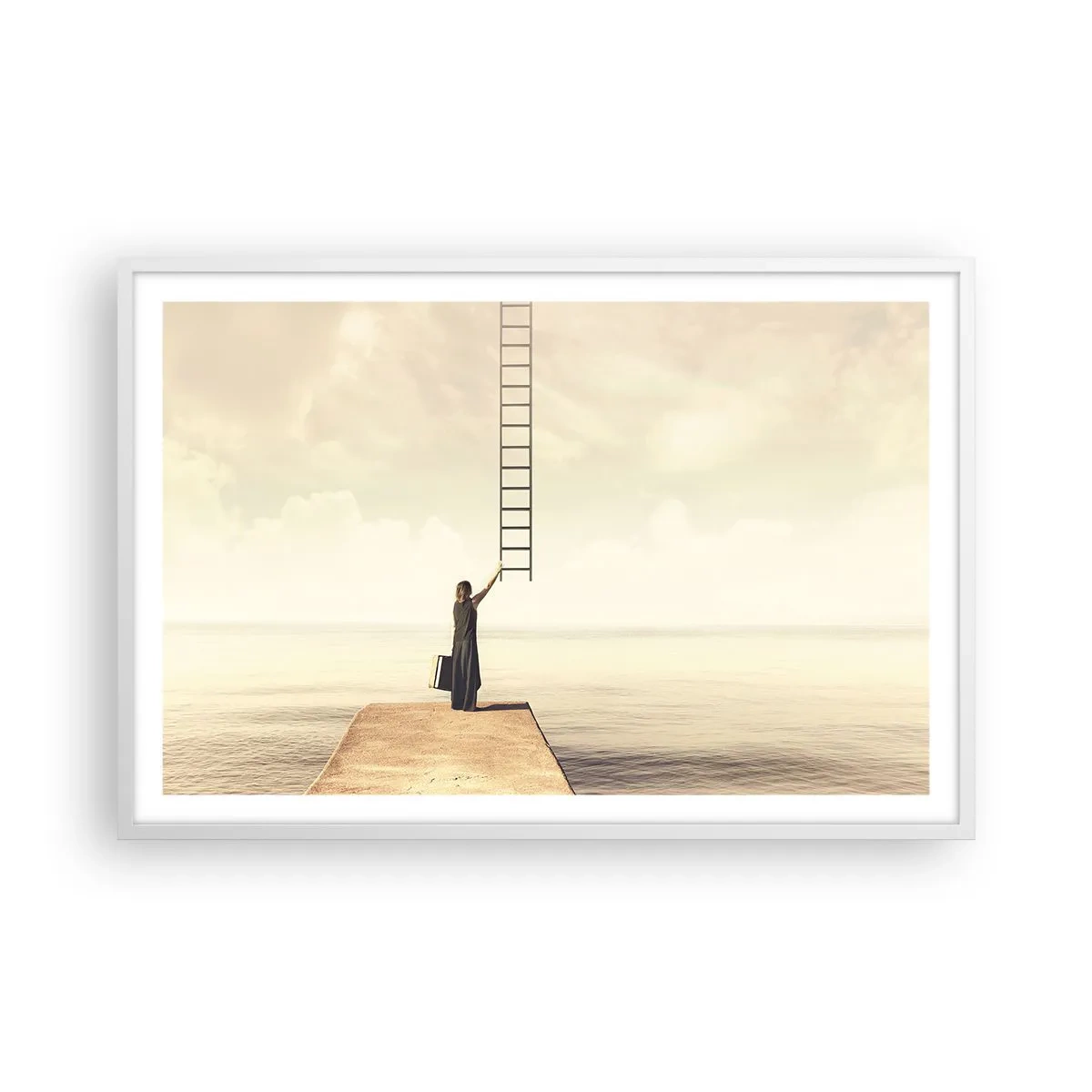 Poster în ramă albă - O călătorie conceptuală - 91x61 cm