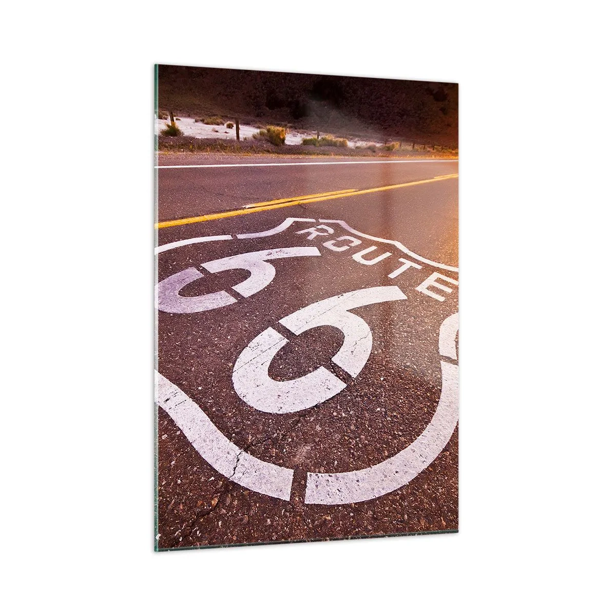 Tablou pe sticlă - Celebrul Route 66 - 50x70 cm