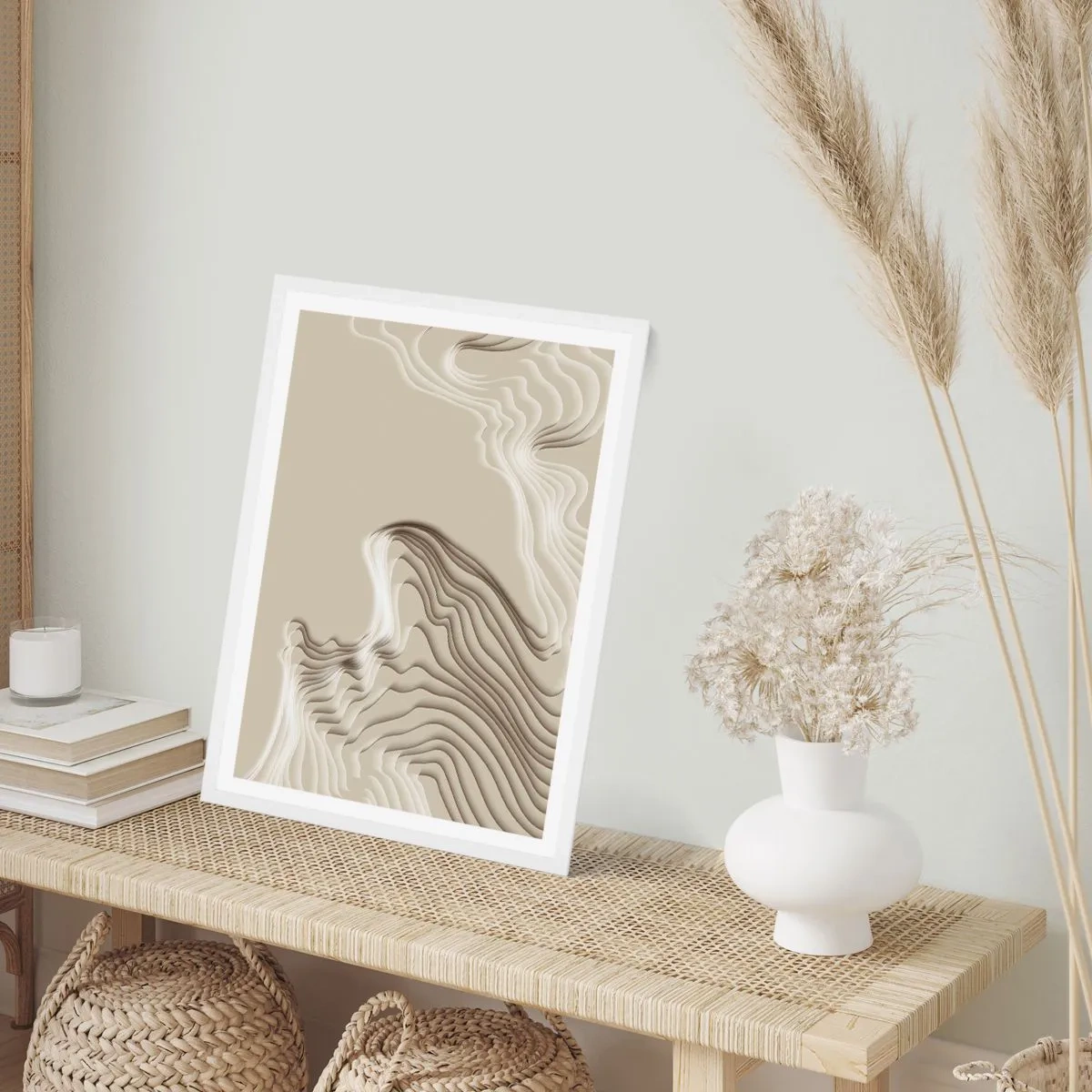 Poster în ramă albă - Topografia artei - 30x40 cm