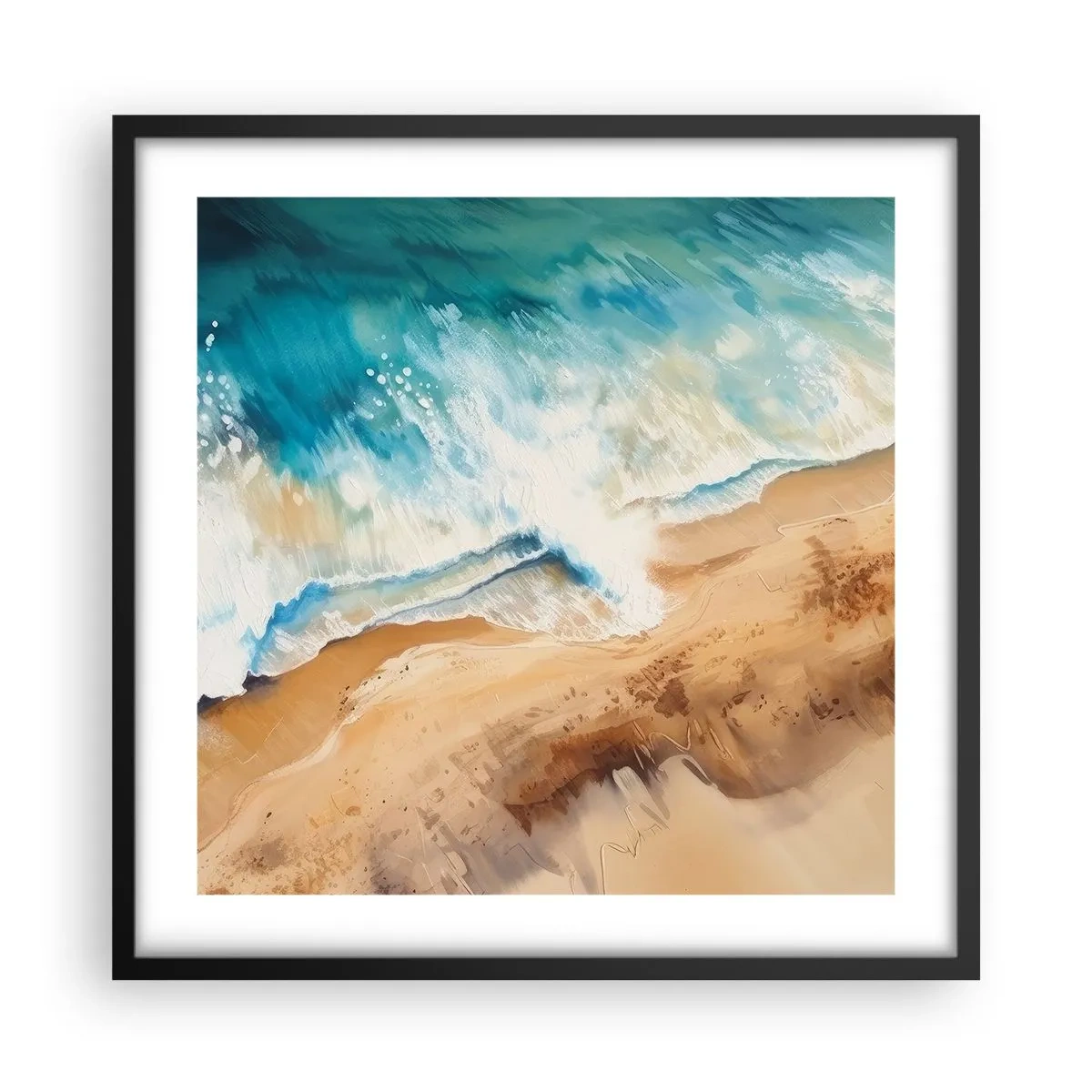 Poster în ramă neagră - Unda de întoarcere - 50x50 cm