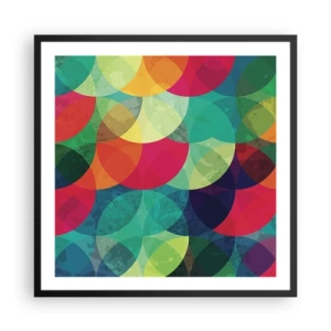 Poster în ramă neagră - Să intrăm în curcubeu - 60x60 cm