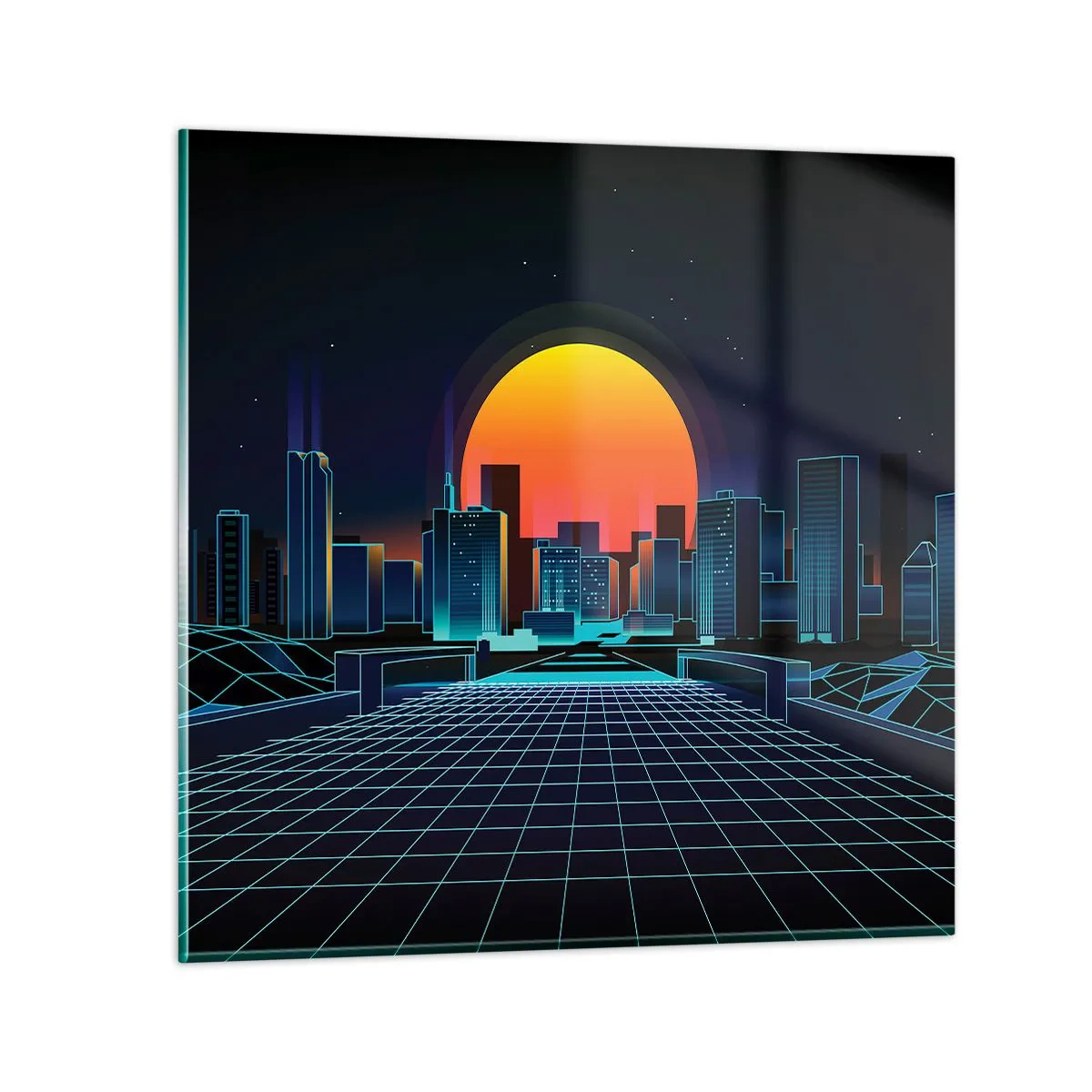 Tablou pe sticlă - Încă mai vrei să ajungi la lumea reală? - 40x40 cm