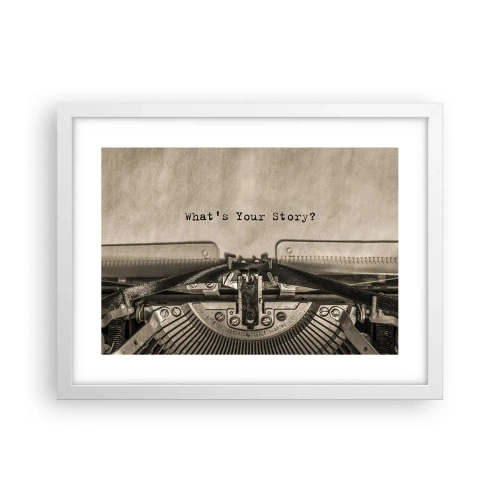 Poster în ramă albă - Spune-mi - 40x30 cm